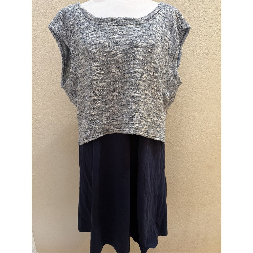 Daily Practice by Anthropologie Twofer Mini Dress Navy Marine Size S